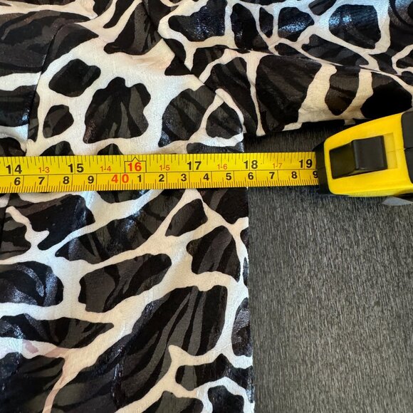 Chico's Black White Animal Print Women's Blazer Jacket, Size 0 (US S) - Picture 6 of 8